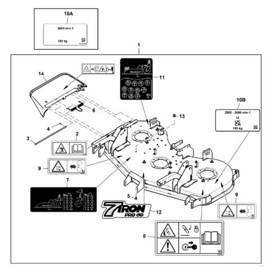 John Deere 1585 - PC12161 - Mower Deck (030001 - ) - ST945891