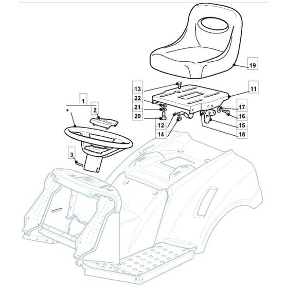 1636H - 2007 - 13-2624-12 - Mountfield Ride On Mower Seat Diagram