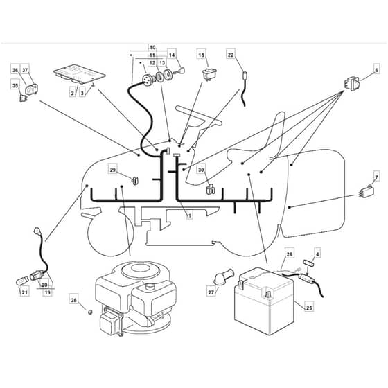 1636H - 2006 - 13-2679-11 - Mountfield Ride On Mower Electrics Diagram