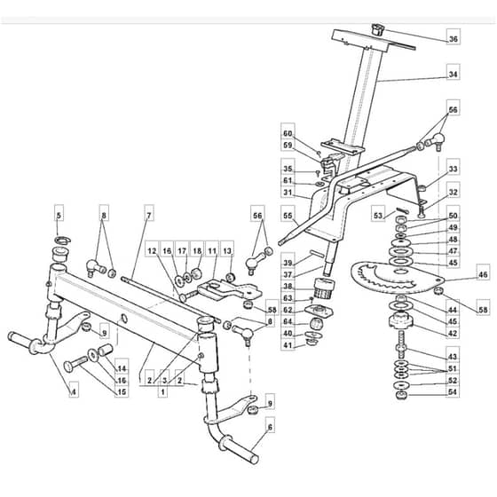 1636H - 2006 - 13-2679-11 - Mountfield Ride On Mower Steering Diagram