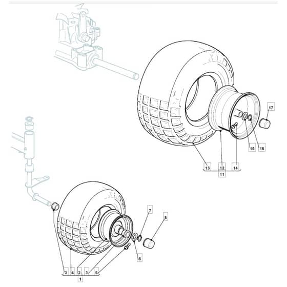 1636H - 2006 - 13-2679-11 - Mountfield Ride On Mower Wheels Diagram