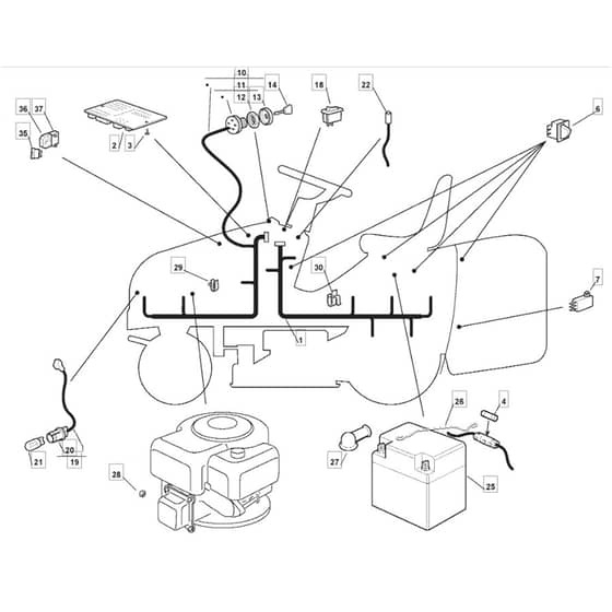 1636H - 2006 - 299961683/MO6 - Mountfield Ride On Mower Electrics Diagram