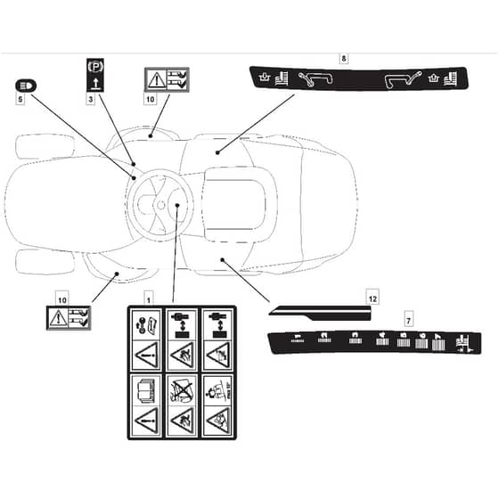 1636H - 2006 - 299961683/MO6 - Mountfield Ride On Mower Labels Diagram