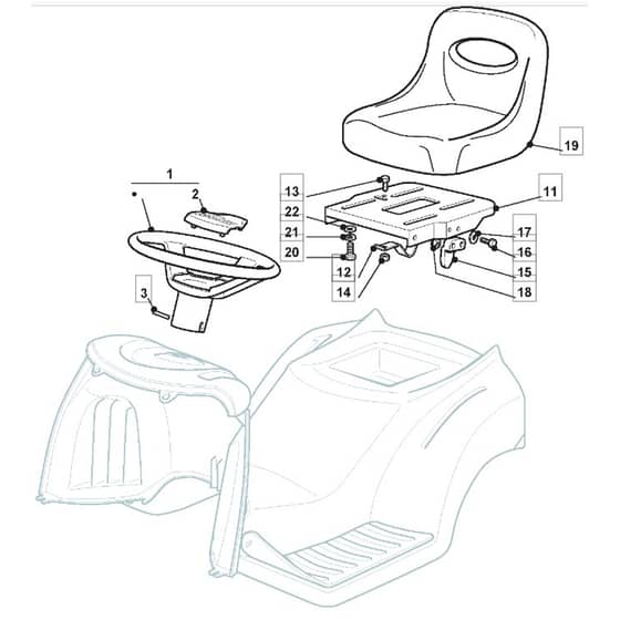 1636M - 2006 - 13-2678-11 - Mountfield Ride On Mower Seat Diagram