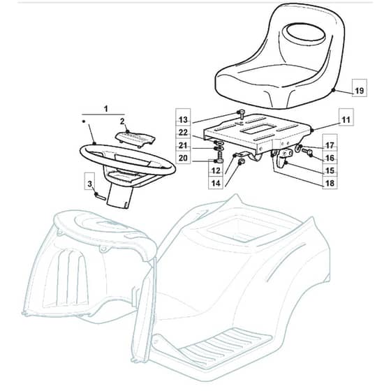 1636M - 2006 - 299951683/MO6 - Mountfield Ride On Mower Seat Diagram