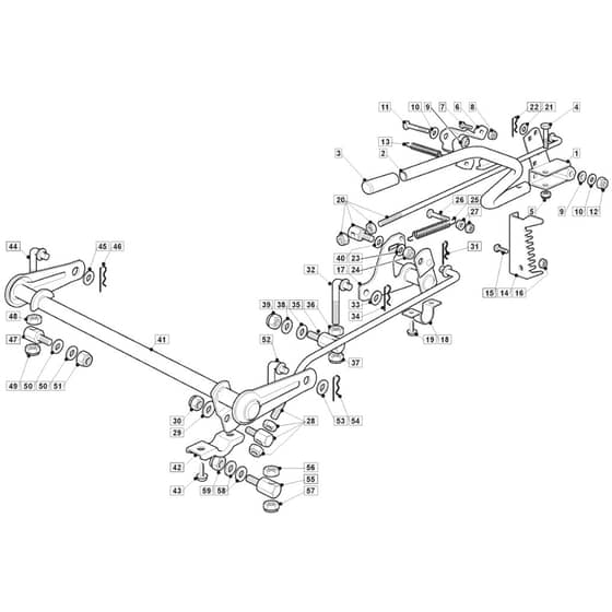 1636M - 2015 - 2T0330483/M15 - Mountfield Ride On Mower Cutting plate lifting Diagram