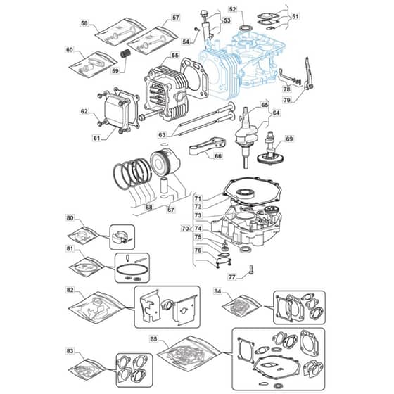 1636M - 2015 - 2T0330483/M15 - Mountfield Ride On Mower Engine - -ST. TRE0801 Diagram