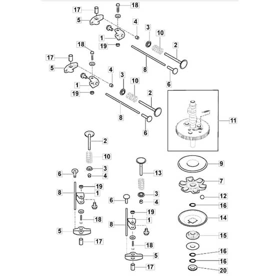 1638H Twin - 2019 - 2T2610683/M19 - Mountfield Ride On Mower Camshaft Diagram