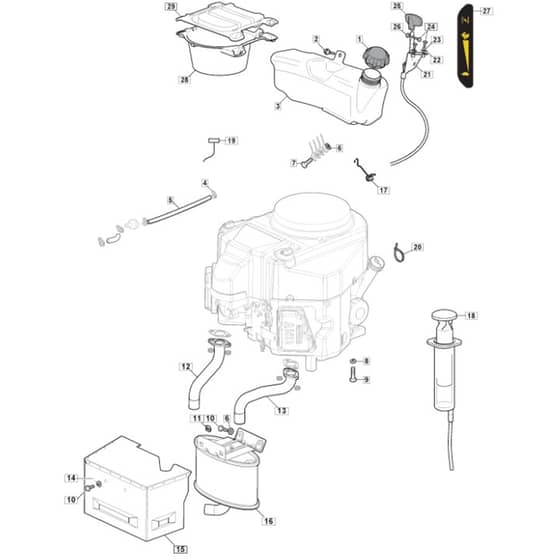 1638H Twin - 2019 - 2T2610683/M19 - Mountfield Ride On Mower Engine Diagram