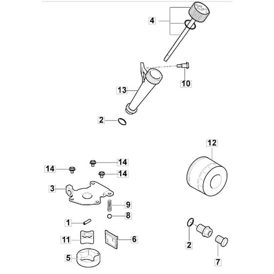 1638H Twin - 2019 - 2T2610683/M19 - Mountfield Ride On Mower Lubrication Equipment Diagram