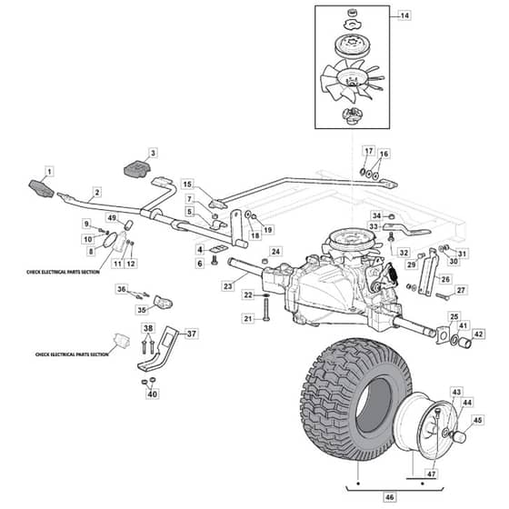 1638H Twin - 2019 - 2T2610683/M19 - Mountfield Ride On Mower Transmission Diagram
