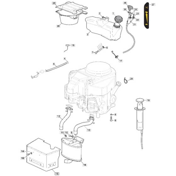1638H Twin - 2020 - 2T2610683/M20 - Mountfield Ride On Mower Engine Diagram