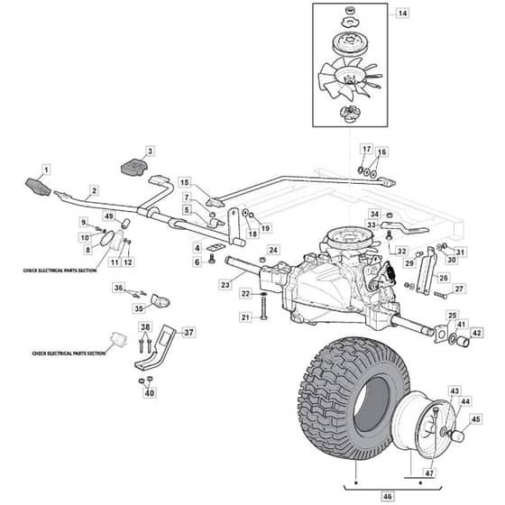 1638H Twin - 2020 - 2T2610683/M20 - Mountfield Ride On Mower Transmission Diagram