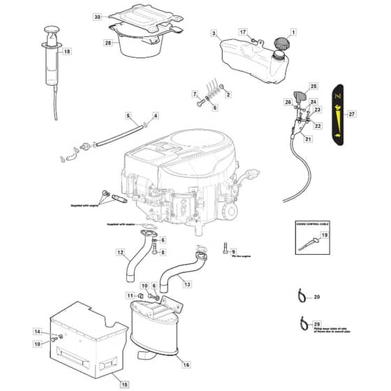 1638H Twin - 2022-2023 - 2T2630483/M22 - Mountfield Ride On Mower Engine Diagram