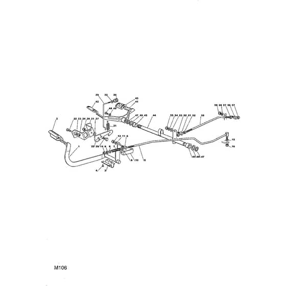 1640H - 2002 - 13-2654-12 - Mountfield Ride On Mower Controls Diagram