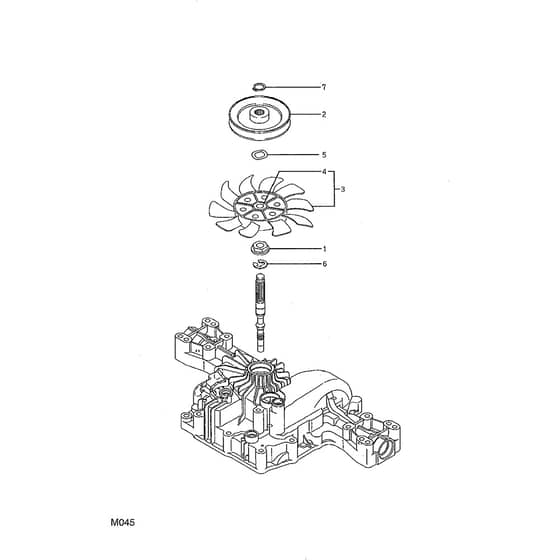 1640H - 2002 - 13-2654-12 - Mountfield Ride On Mower Fan Diagram