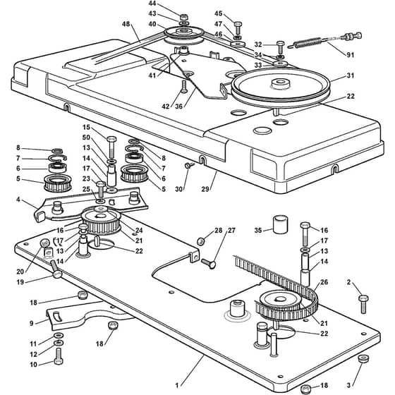 1640H - 2013-2020 - 2T1710483/M13 - Mountfield Ride On Mower Engagement Diagram