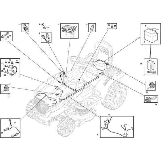 1643H-SD Twin - 2020 - 2T1200683/M20 - Mountfield Ride On Mower Electric Equipment Diagram