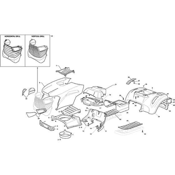 1643H-SD Twin - 2021 - 2T1220483/M21 - Mountfield Ride On Mower Body Diagram