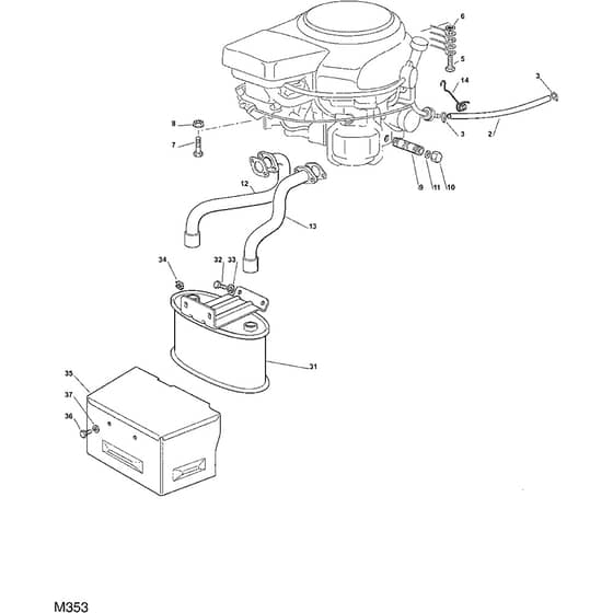 16H40H - 2007 - 13-2686-12 - Mountfield Ride On Mower Honda Engine Diagram