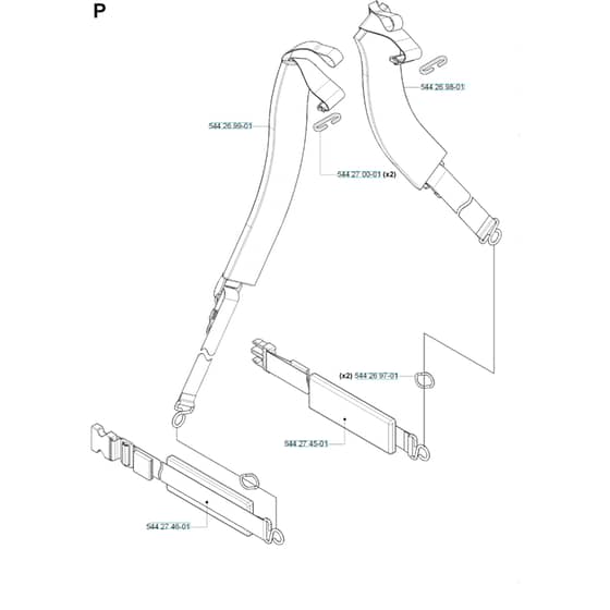 Husqvarna 170 BF - 20061000001-20084000000 Harness