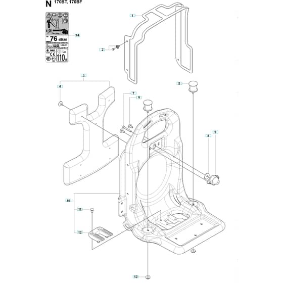 Husqvarna 170 BF - 20084000001-Current Frame