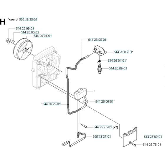 Husqvarna 170 BT - 20061000001-20084000000 Ignition System & Clutch