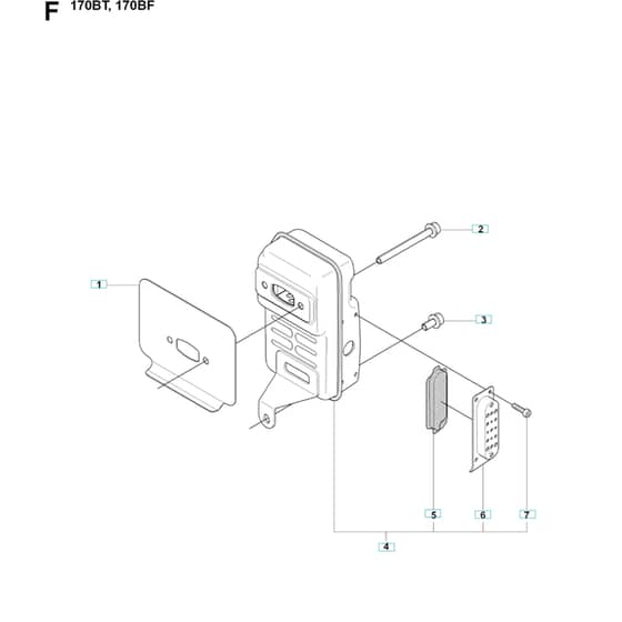 Husqvarna 170 BT - 20084000001-Current Muffler