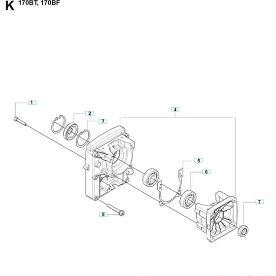 Husqvarna 170 BT - 20084000001-Current Piston & Crankshaft 1