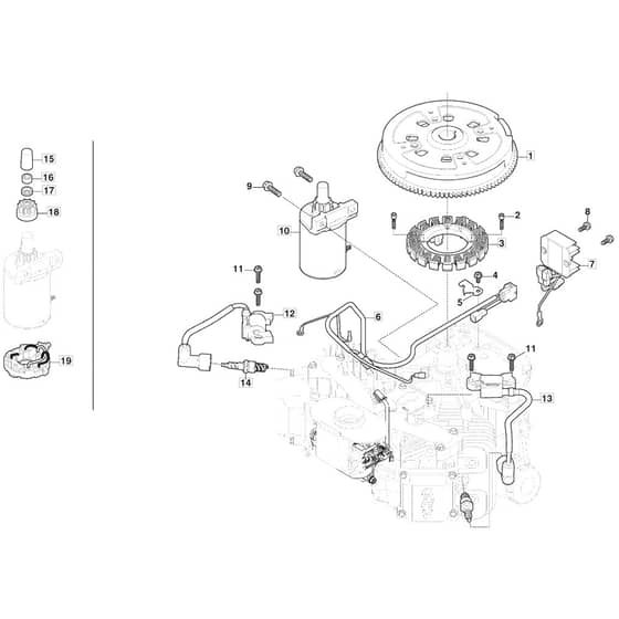 1736H Twin - 2022-2023 - 2T0785483/M22 - Mountfield Ride On Mower Ignition Coil Diagram