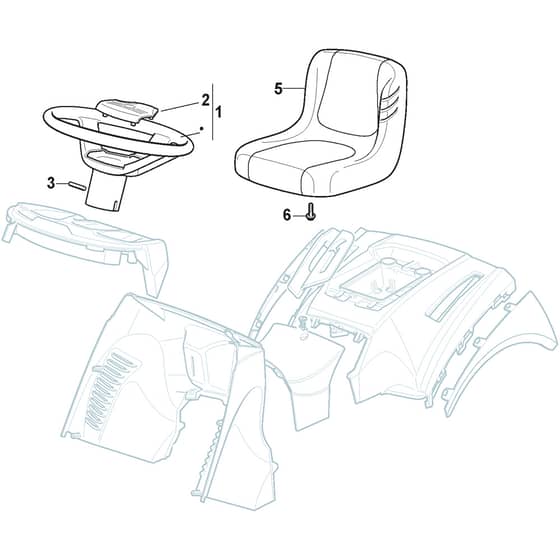 1738H - 2025 - 2T0830483/M25 - Mountfield Ride On Mower Seat Diagram