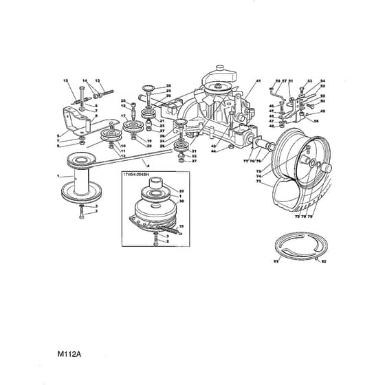 1740H - 2003 - 13-2654-13 - Mountfield Ride On Mower Transmission Diagram