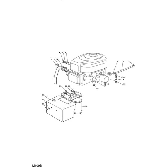 1740H - 2004 - 13-2654-14 - Mountfield Ride On Mower Engine Diagram