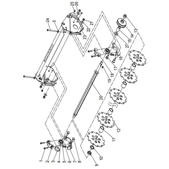 Cobra 17CXSTVE - 17" 43cm Sports Turf Verticut Cartridge Sep 2024 Main Diagram