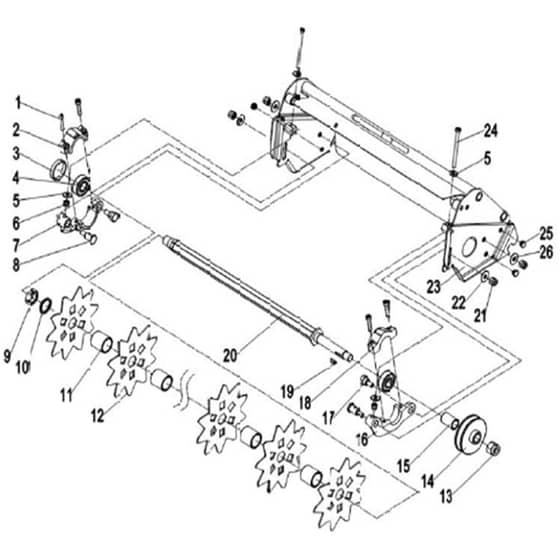 Cobra 17CXVE - 17" Vertciutter Cassette Fortis17B May 2023 Main Diagram