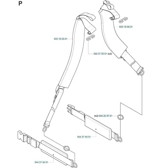 Husqvarna 180 BF - 20080500001-20084000000 Harness