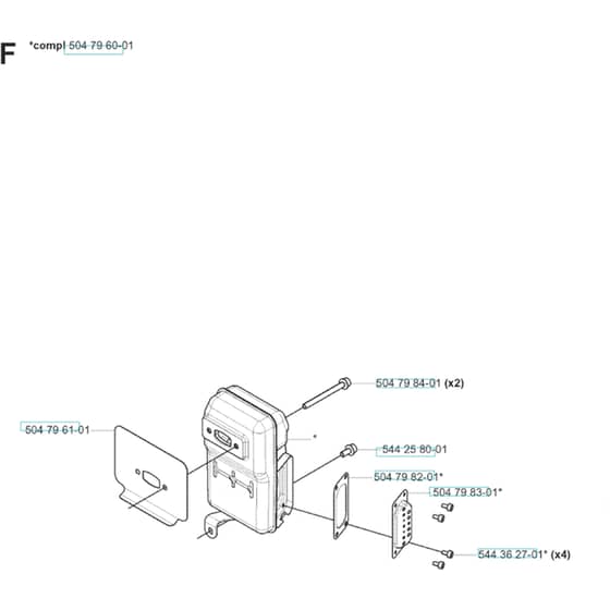 Husqvarna 180 BF - 20080500001-20084000000 Muffler