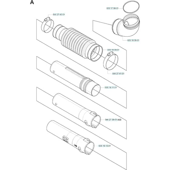 Husqvarna 180 BF - 20080500001-20084000000 Tube