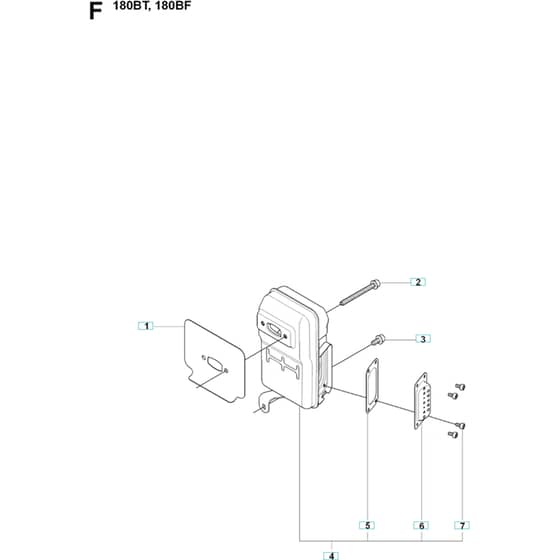 Husqvarna 180 BF - 20084000001-Current Muffler