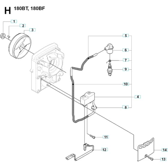 Husqvarna 180 BT - 20084000001-Current Ignition System & Clutch