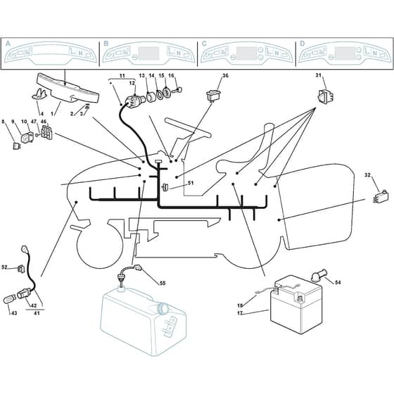 1840H - 2006 - 299931883/MOE - Mountfield Ride On Mower Electric Equipment Diagram