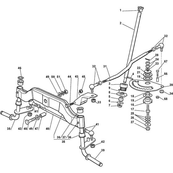 1840H - 2006 - 299931883/MOE - Mountfield Ride On Mower Steering Diagram