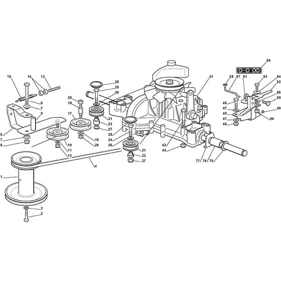 1840H - 2006 - 299931883/MOE - Mountfield Ride On Mower Transmission Diagram