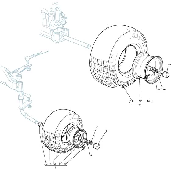 1840H - 2006 - 299931883/MOE - Mountfield Ride On Mower Wheels Diagram