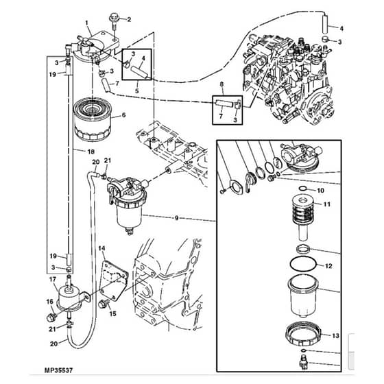 John Deere 1905 - PC9386 - Fuel Filter - ST501735