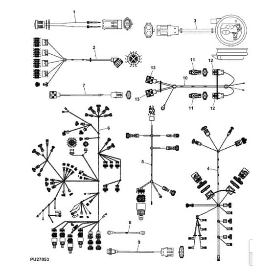 John Deere 1905 - PC9386 - Wiring Harness - ST501744