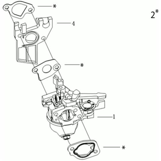 195 S - Bertolini Tiller Carburettor Diagram