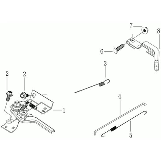 195 S - Bertolini Tiller Control lever Diagram