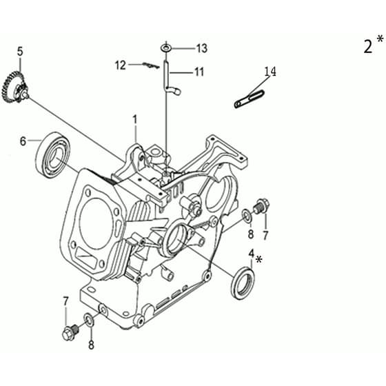 195 S - Bertolini Tiller Crankcase Diagram