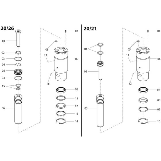 Belle 20-26 UD - Cylinder Assembly